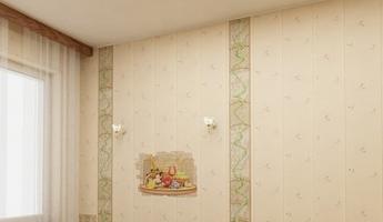 Decorating kitchen walls with plastic panels