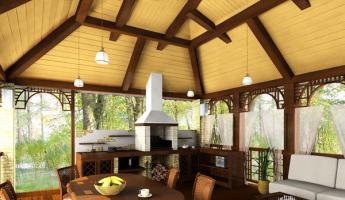 Երկիր տանը խոհանոցի դիզայնի ստեղծման առանձնահատկությունները Գյուղական խոհանոցի ճաշասենյակի ձևավորում